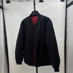 Bonobos Black Bomber Jacket with Red Lining Reversible!!